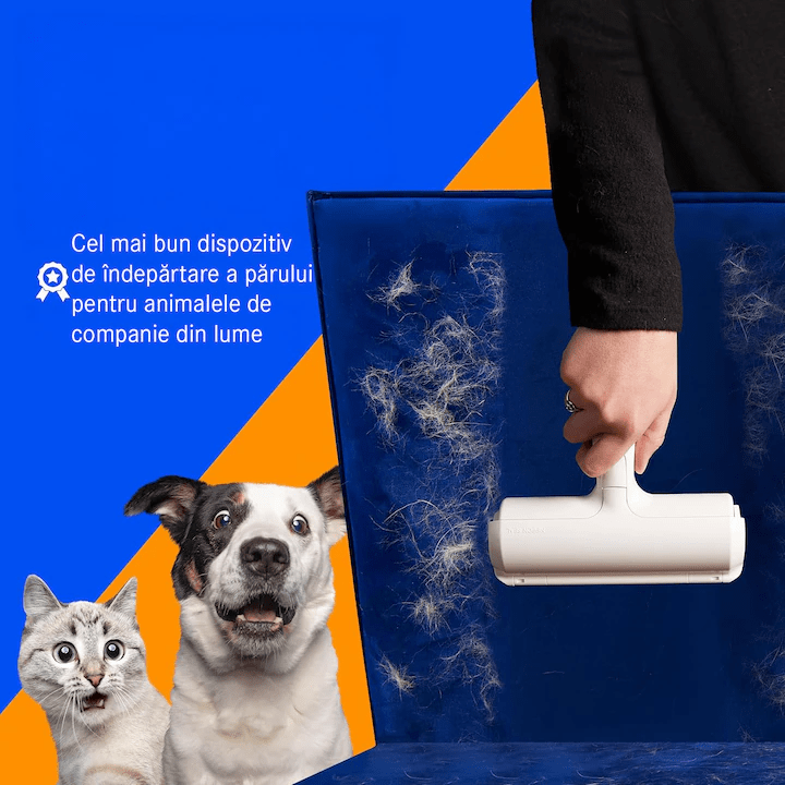 Perie pentru curatarea parului NextWave® de pisici, caini sau alte animale de companie, reutilizabila, Alb